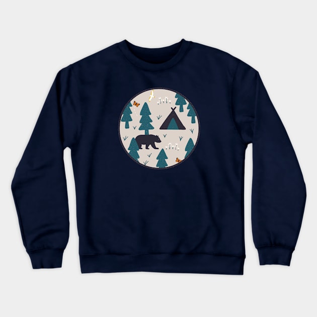 True North (Denim & Stone) Crewneck Sweatshirt by Cascade Patterns